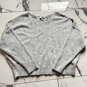 Evereve Gray Soft Fuzzy Women's Pullover Sweater Small